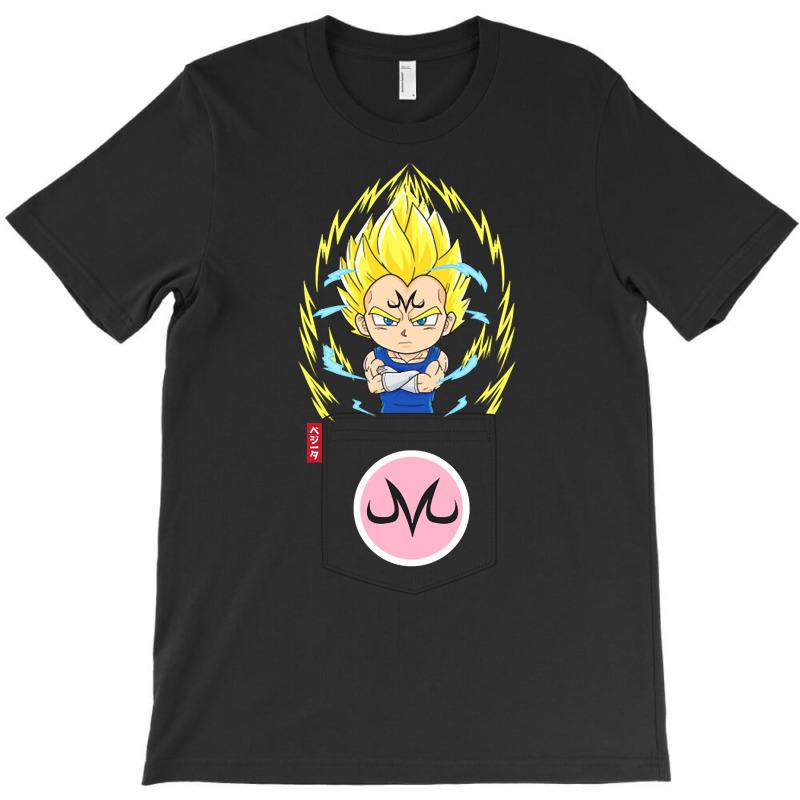 Pocket Chibi Super Saiyan 2 Majin Vegeta T-Shirt by bummercaught | Artistshot