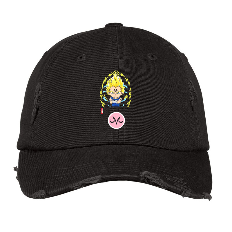 Pocket Chibi Super Saiyan 2 Majin Vegeta Vintage Cap by bummercaught | Artistshot