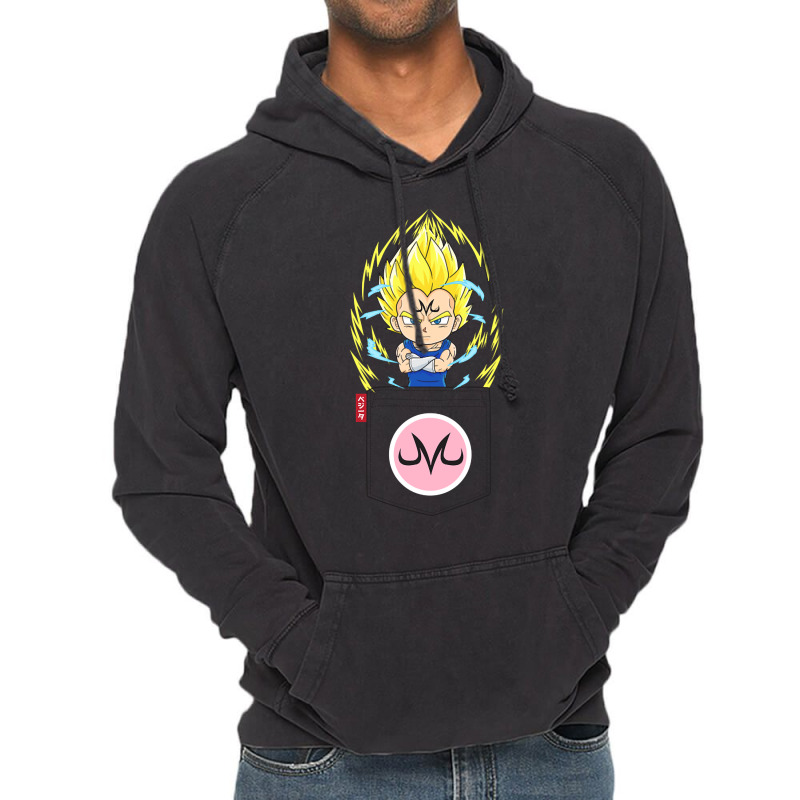 Pocket Chibi Super Saiyan 2 Majin Vegeta Vintage Hoodie by bummercaught | Artistshot