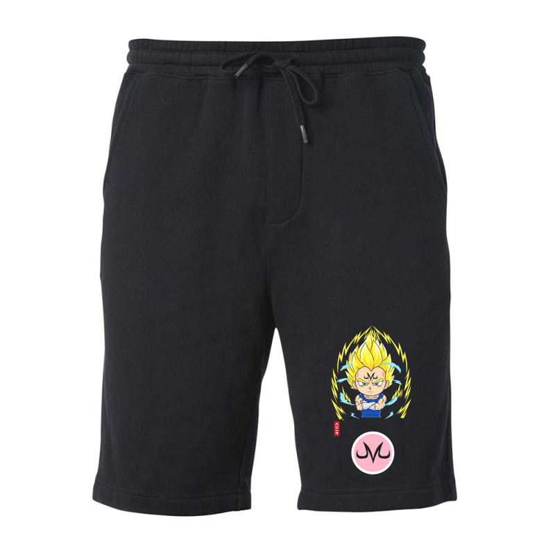 Pocket Chibi Super Saiyan 2 Majin Vegeta Fleece Short by bummercaught | Artistshot