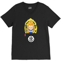 Pocket Chibi Super Saiyan 3 Vegeta V-neck Tee | Artistshot