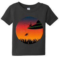 Colourful, Funny Design Of An Alien Gone Fishing-cyike Baby Tee | Artistshot