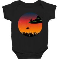 Colourful, Funny Design Of An Alien Gone Fishing-cyike Baby Bodysuit | Artistshot