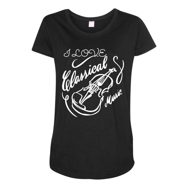 I Love Classical Music Maternity Scoop Neck T-shirt by chagoi | Artistshot