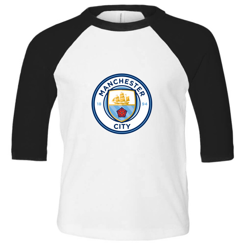 Fc #manchester City Toddler 3/4 Sleeve Tee | Artistshot