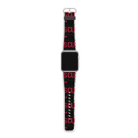 Usc Womens Trojans Fight On! Simple Stack Cardinal Black V-neck Apple Watch Band | Artistshot