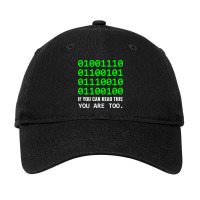 Nerd Computer Binary Code For Developer Geeks & Admins Adjustable Cap | Artistshot