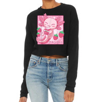 Kawaii Axolotl Strawberry Milk Shake Carton Japanese Anime T Shirt Cropped Sweater | Artistshot