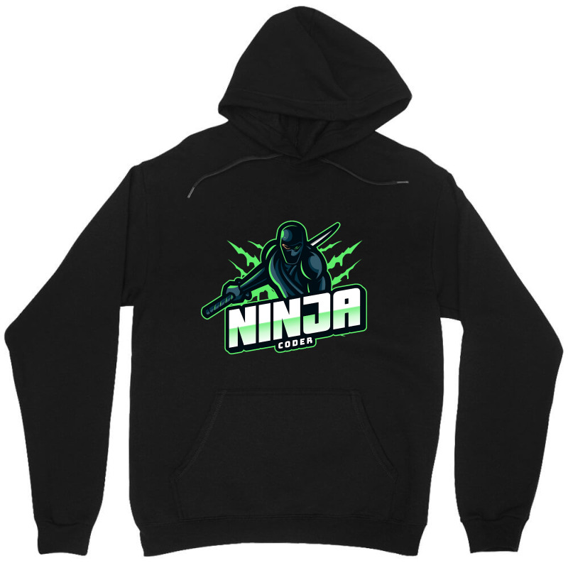 Ninja Coder Green Unisex Hoodie by fenderbendable | Artistshot