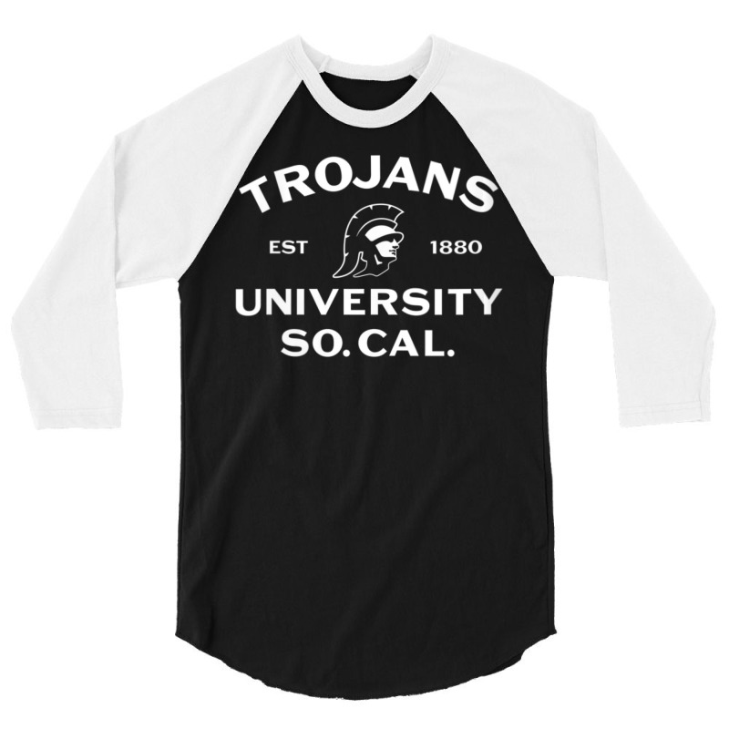 Usc Womens Trojans So Cal Collegiate Classic White V-neck 3/4 Sleeve Shirt | Artistshot