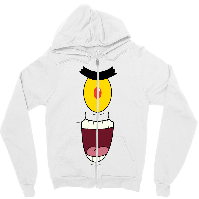 Plankton Evil And Funny Laugh Zipper Hoodie. By Artistshot