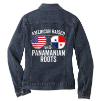 American Raised With Panamanian Roots Usa Panama Flag Tank Top Ladies Denim Jacket | Artistshot