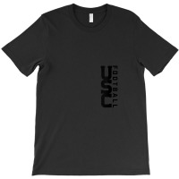 Usc Womens Vertical Block Football Black V-neck T-shirt | Artistshot