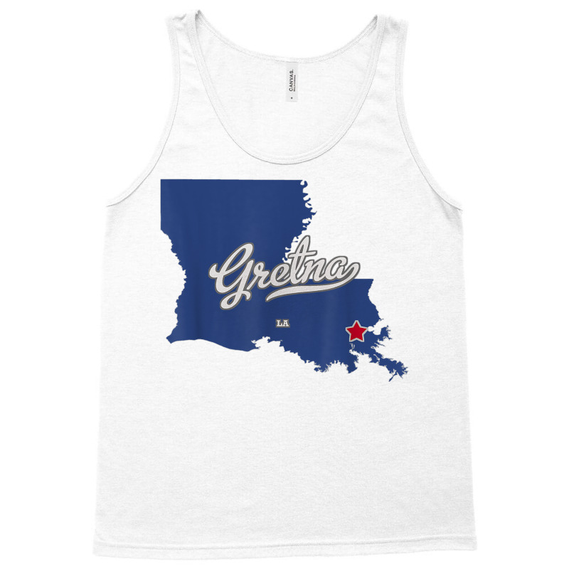 Gretna Louisiana La Map T Shirt Tank Top | Artistshot