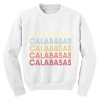 Calabasas California Calabasas Ca Retro Vintage Text Long Sleeve T Shi Youth Sweatshirt | Artistshot