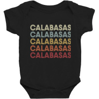 Calabasas California Calabasas Ca Retro Vintage Text Long Sleeve T Shi Baby Bodysuit | Artistshot