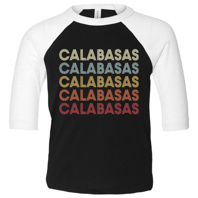 Calabasas California Calabasas Ca Retro Vintage Text Long Sleeve T Shi Toddler 3/4 Sleeve Tee by cm-arts | Artistshot