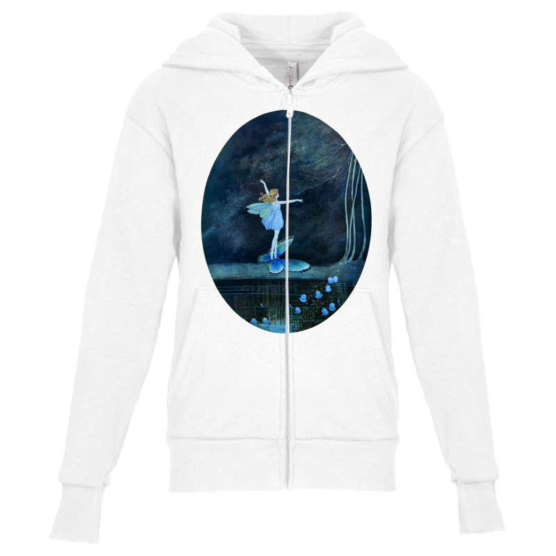 Butterfly Ride Fairyland Of Ida Rentoul Outhwaite Fantasy Long Sleeve Youth Zipper Hoodie by cm-arts | Artistshot