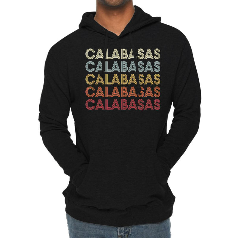 Calabasas California Calabasas Ca Retro Vintage Text Long Sleeve T Shi Lightweight Hoodie by cm-arts | Artistshot