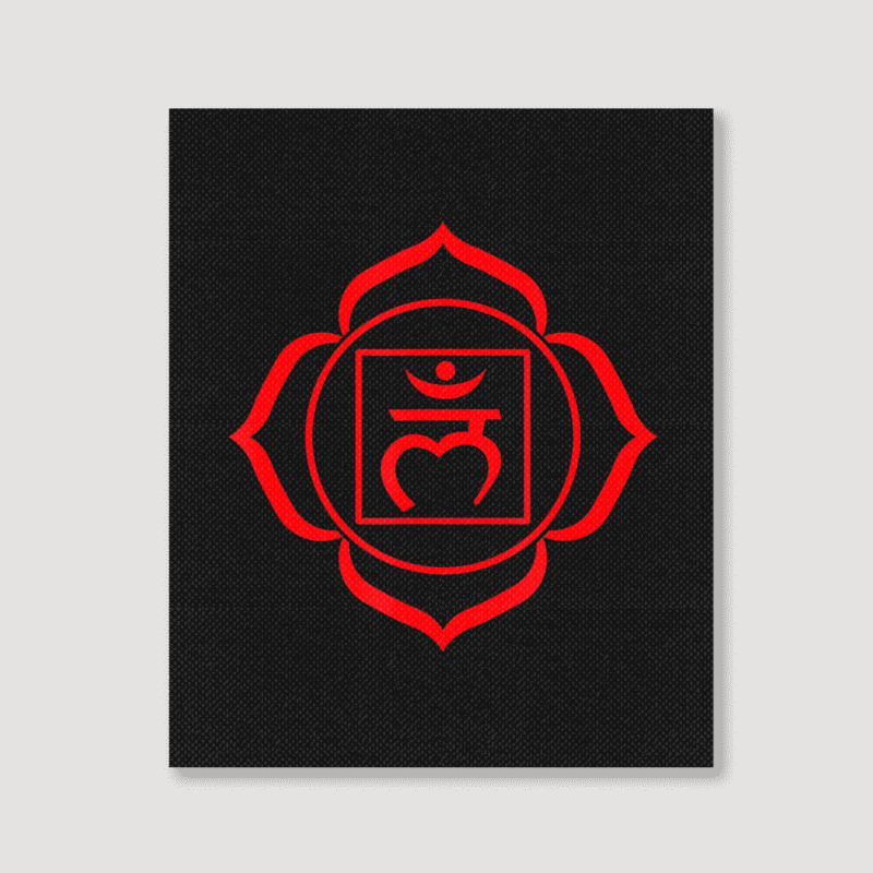 Root Chakra Symbol Red Muladhara Yogi Yoga Portrait Canvas Print | Artistshot