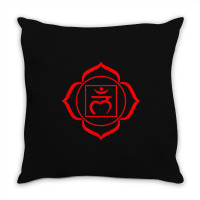 Root Chakra Symbol Red Muladhara Yogi Yoga Throw Pillow | Artistshot