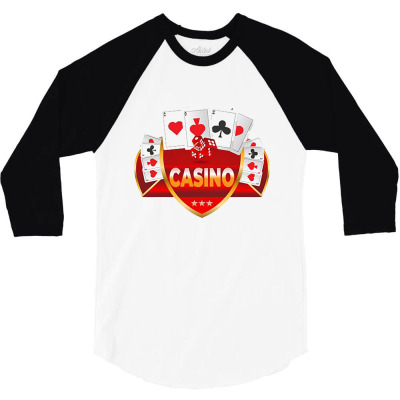 Casino 3/4 Sleeve Shirt Designed By Nehemiahfaragher