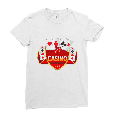 Casino Ladies Fitted T-shirt Designed By Nehemiahfaragher