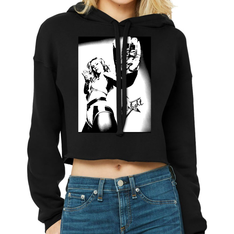 Starlight Pin Up Design Cropped Hoodie by bummercaught | Artistshot