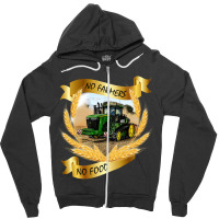 No Farmers No Food With Us Tractor Zipper Hoodie | Artistshot