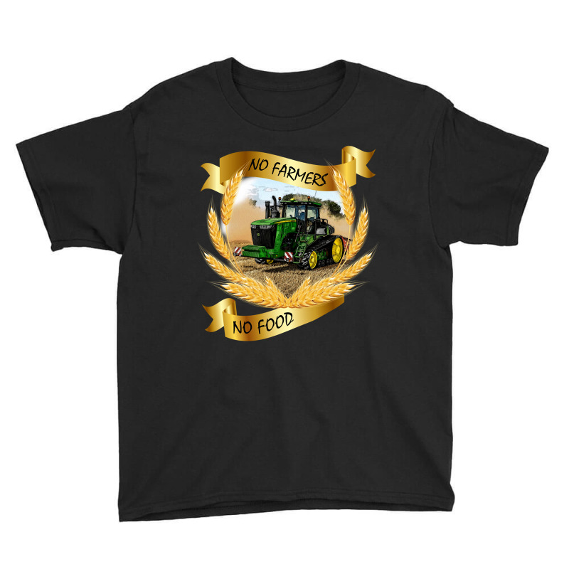 No Farmers No Food With Us Tractor Youth Tee by degreesgunner | Artistshot