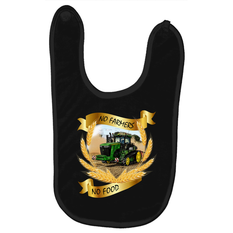 No Farmers No Food With Us Tractor Baby Bibs by degreesgunner | Artistshot