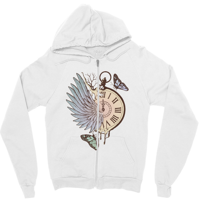 Le Temps Passe Vitetime Flies 1 Zipper Hoodie by erinlottepetrizii | Artistshot