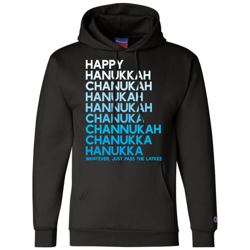 Happy Hanukkah Jewish Holiday Chanukah Menorah Dreidel Champion Hoodie | Artistshot