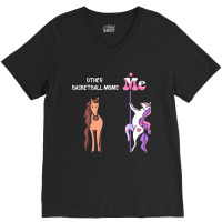 Other Basketball Moms Me Tee Unicorn Basketball Mom Funny Gift Idea Ba V-neck Tee | Artistshot