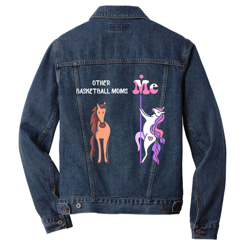 Other Basketball Moms Me Tee Unicorn Basketball Mom Funny Gift Idea Ba Men Denim Jacket | Artistshot