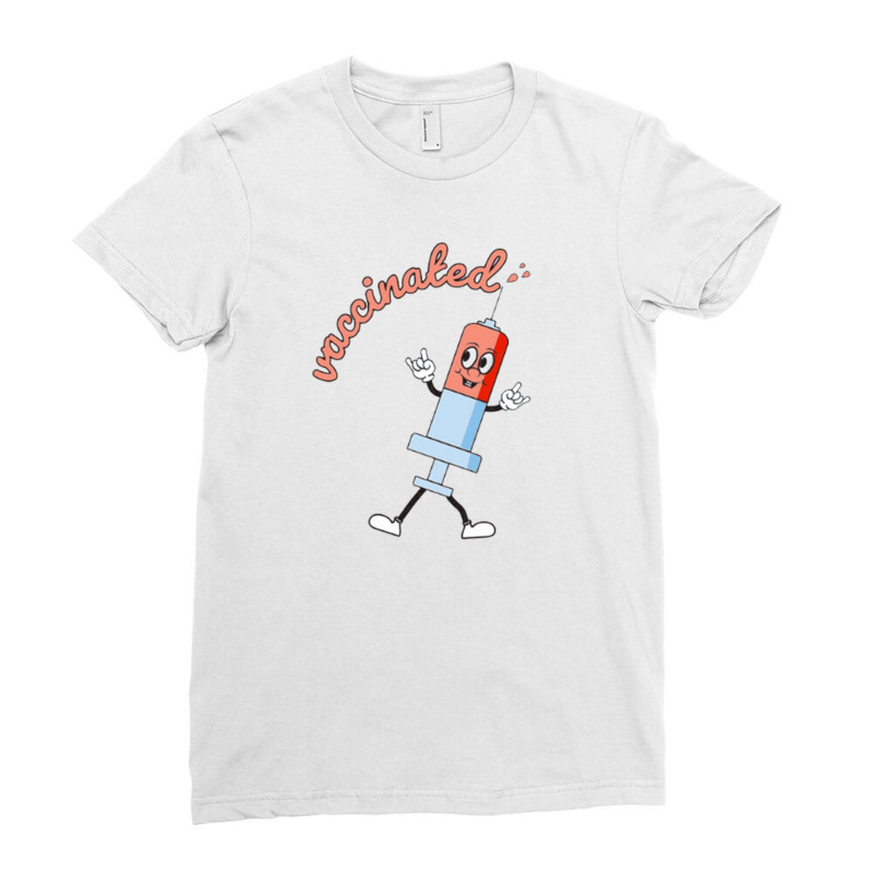 Vaccinated Ladies Fitted T-Shirt by cm-arts | Artistshot