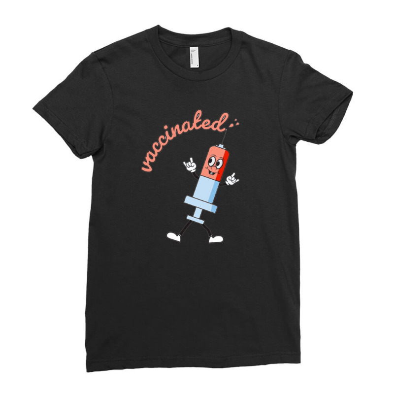 Vaccinated Ladies Fitted T-Shirt by cm-arts | Artistshot