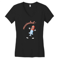 Vaccinated Women's V-neck T-shirt | Artistshot