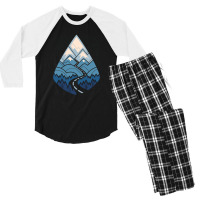 The Road Goes Ever On Winter Men's 3/4 Sleeve Pajama Set | Artistshot