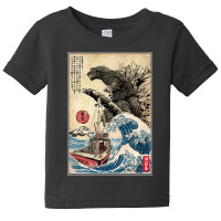 Orca In Japan Woodblack (back) Baby Tee | Artistshot