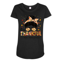 Instructional Technology Facilitator Thankful Thanksgiving Maternity Scoop Neck T-shirt | Artistshot