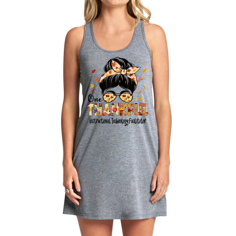 Instructional Technology Facilitator Thankful Thanksgiving Tank Dress by Uniform | Artistshot