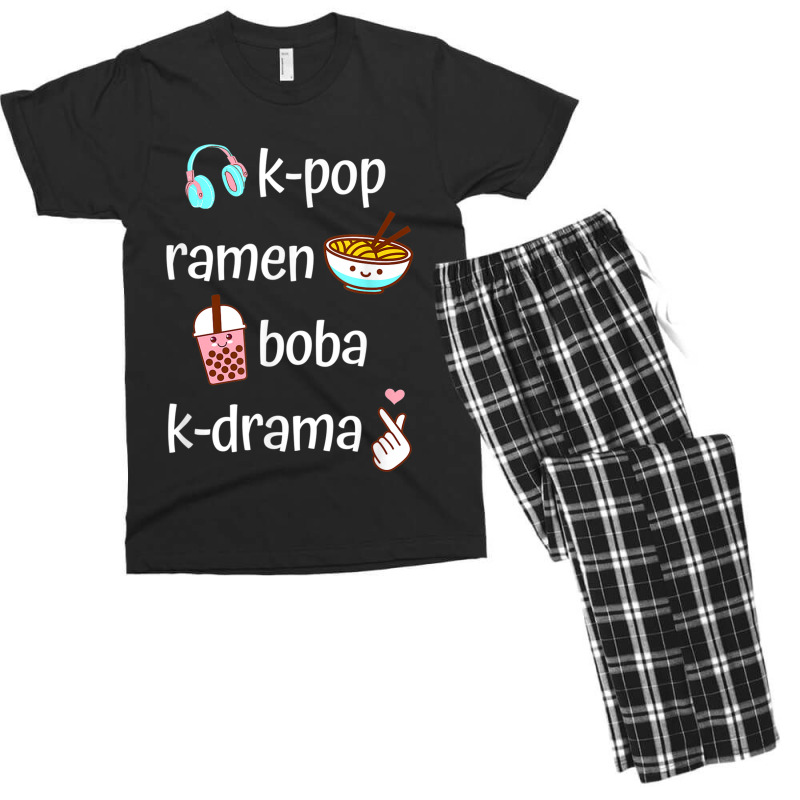 Cute Kawaii K Pop Ramen Boba Bubble Tea K Drama Lover Men's T-shirt Pajama Set | Artistshot