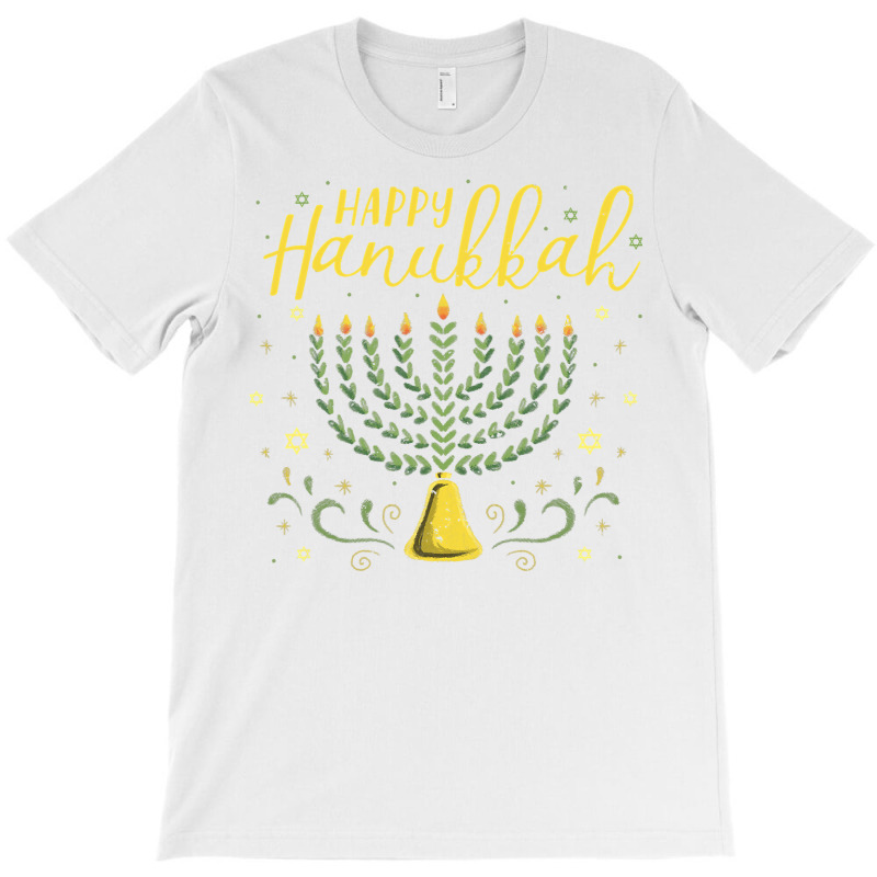 Happy Hanukkah Menorah Jewish Chanukah Festive Holiday T-shirt | Artistshot