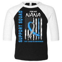 T1d Awareness Flag Nana Type 1 One Diabetes Matching Family Toddler 3/4 Sleeve Tee | Artistshot