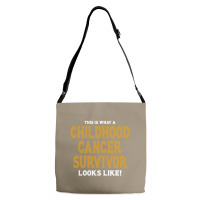 Never Underestimate The Strength Of A Childhood Cancer Warrior Adjustable Strap Totes | Artistshot