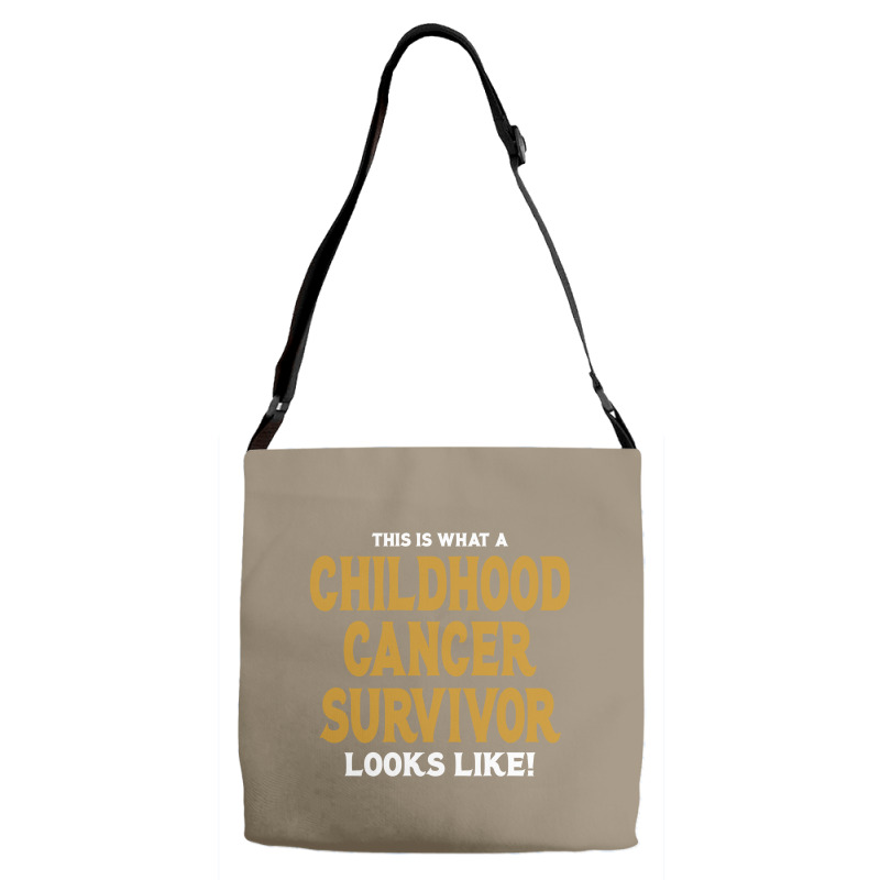 Never Underestimate The Strength Of A Childhood Cancer Warrior Adjustable Strap Totes | Artistshot