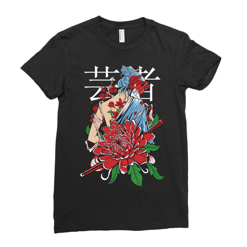 Geisha Samurai Ladies Fitted T-Shirt by mochamad ervando | Artistshot