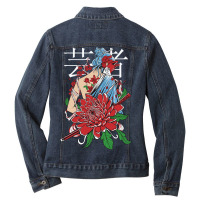 Geisha Samurai Ladies Denim Jacket | Artistshot