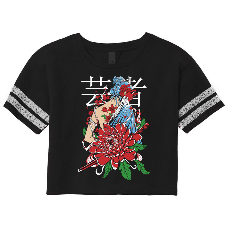 Geisha Samurai Scorecard Crop Tee by mochamad ervando | Artistshot